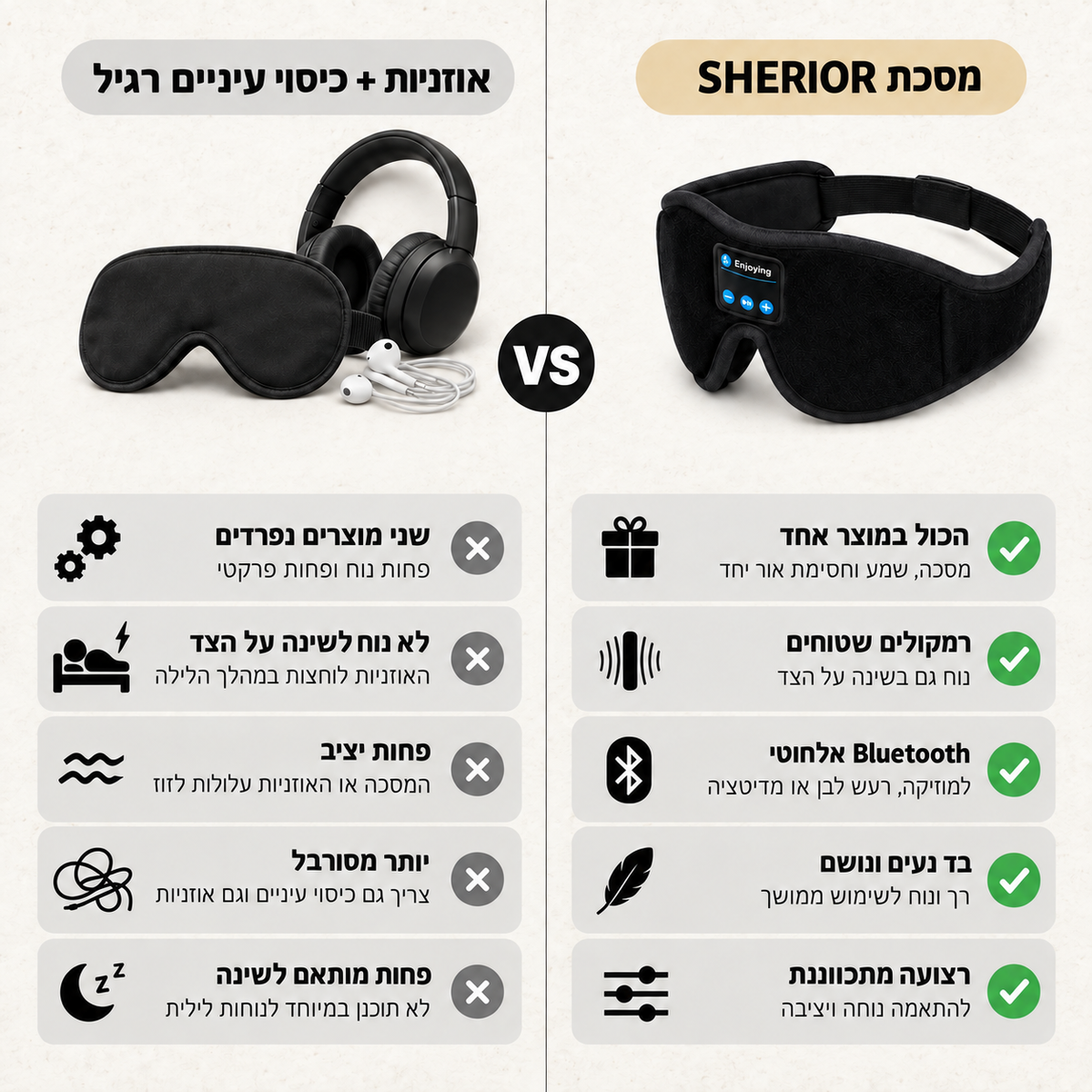 מסכת השינה החכמה SHERIOR™